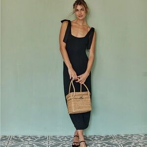 Summersalt | The Softest Ribbed Tie-Shoulder Maxi Dress, size Large